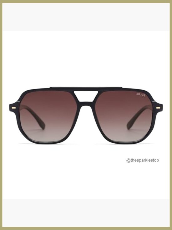 Retro Trendy Aviator Polarized Square Frame Sunglasses main image 6